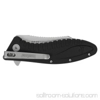 Kershaw Grinder Folding Pocket Knife (1319); Stainless Steel Blade with Tanto-Inspired Tip and Heavy Jimping; Curved Handle Features SpeedSafe Opening, Liner Lock and Deep-Carry Pocketclip; 4.5 OZ 556578710